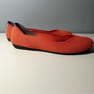 GUC Rothy’s The Flat in Persimmon Stripe, sz 9- altered